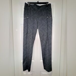 JOE B Heather Charcoal skinny stretchy pants w Zipper Pockets.  Size XL  EUC